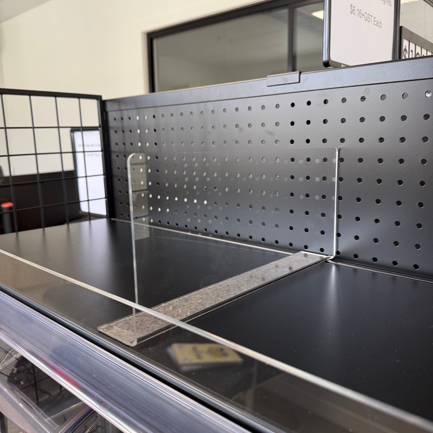 1800H Black Retail Shelving Single Sided