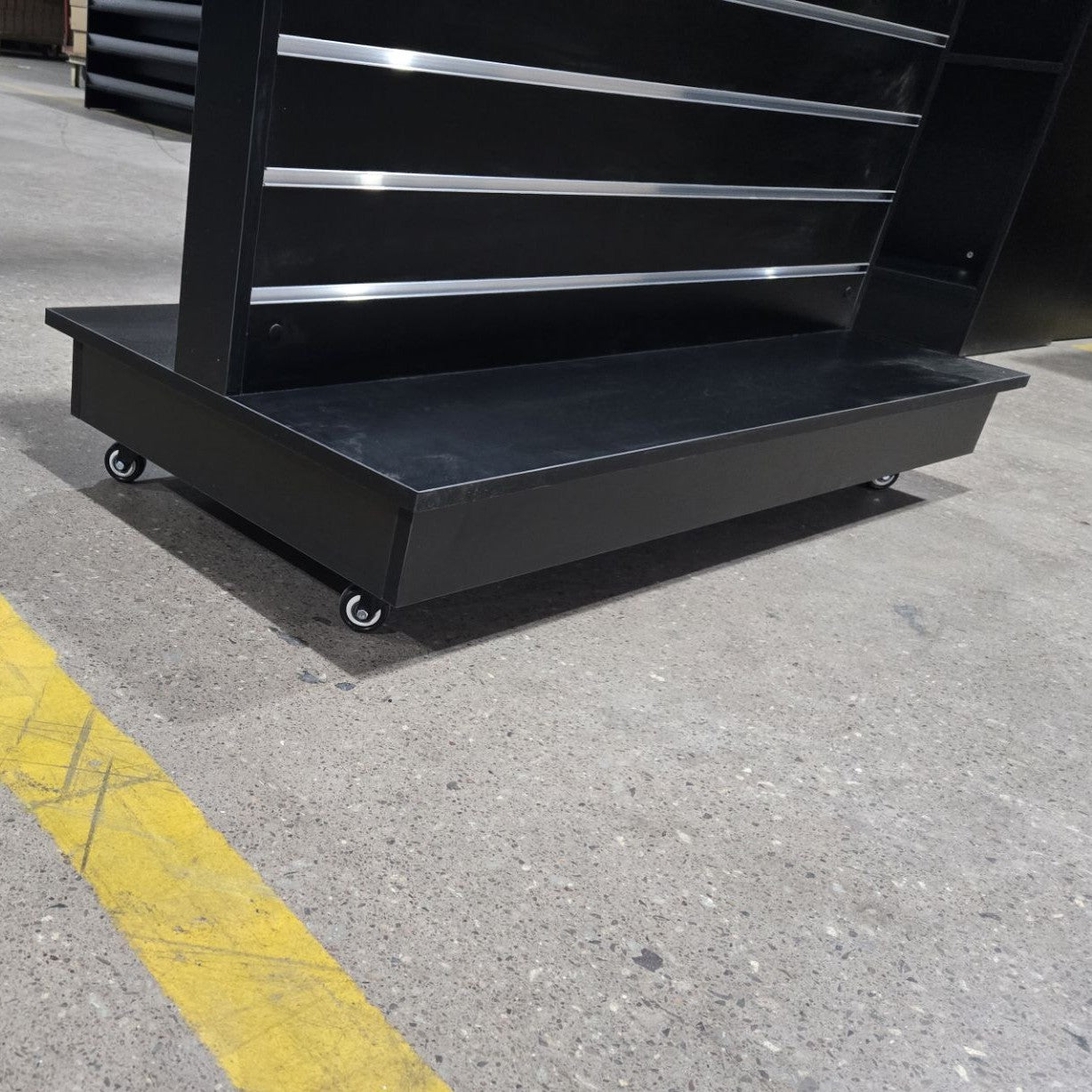 Black Double Sided Centre Bay Gondola with Wheels