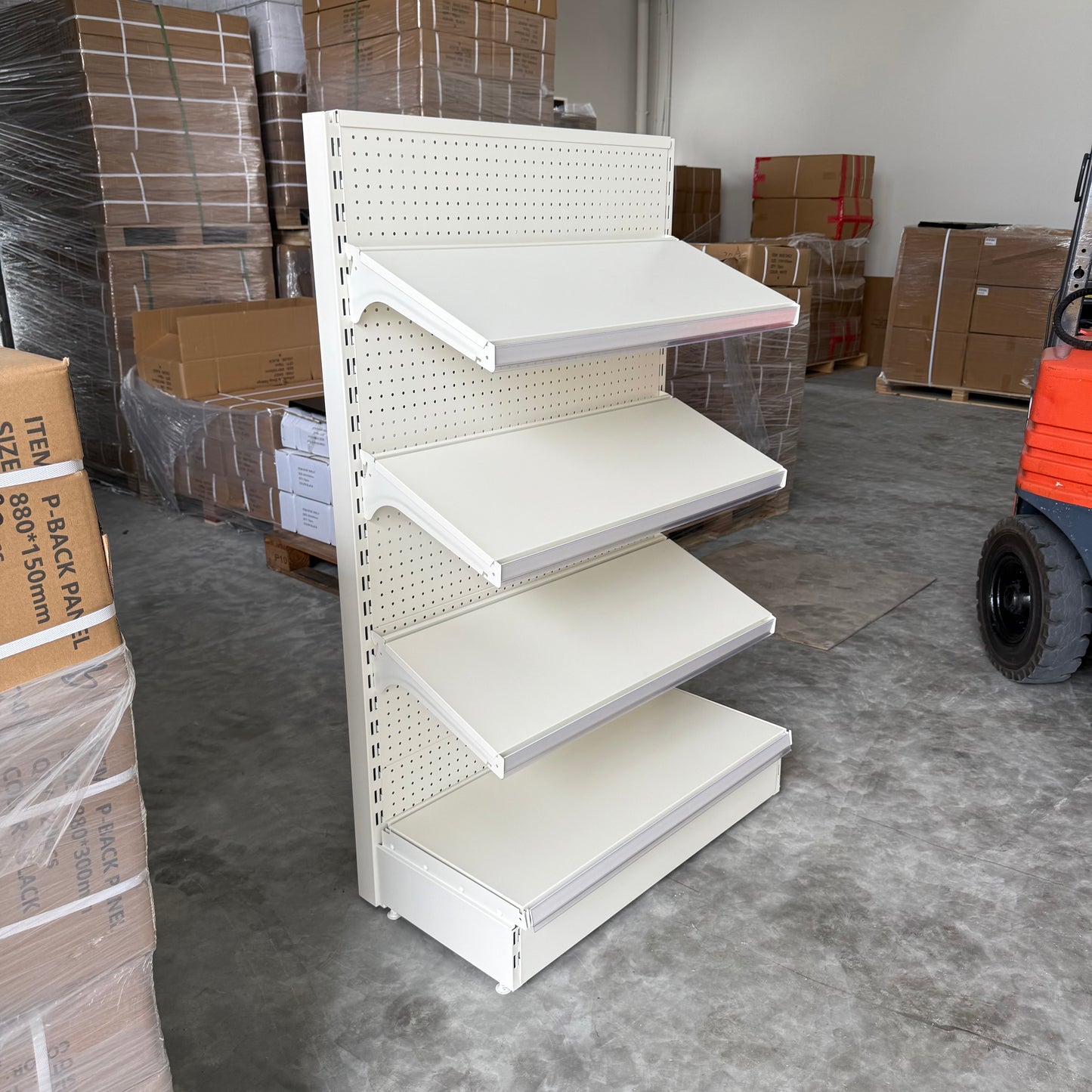 1500H White Retail Shelving Single Sided