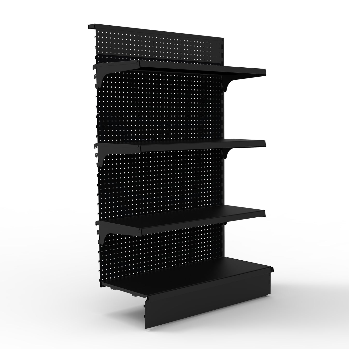 1500H Black Retail Shelving Single Sided