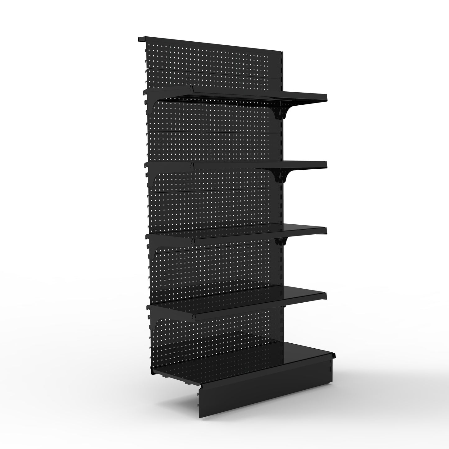 1800H Black Retail Shelving Single Sided
