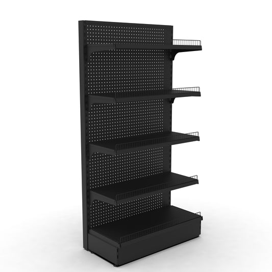 1800H Black Retail Shelving Single Sided