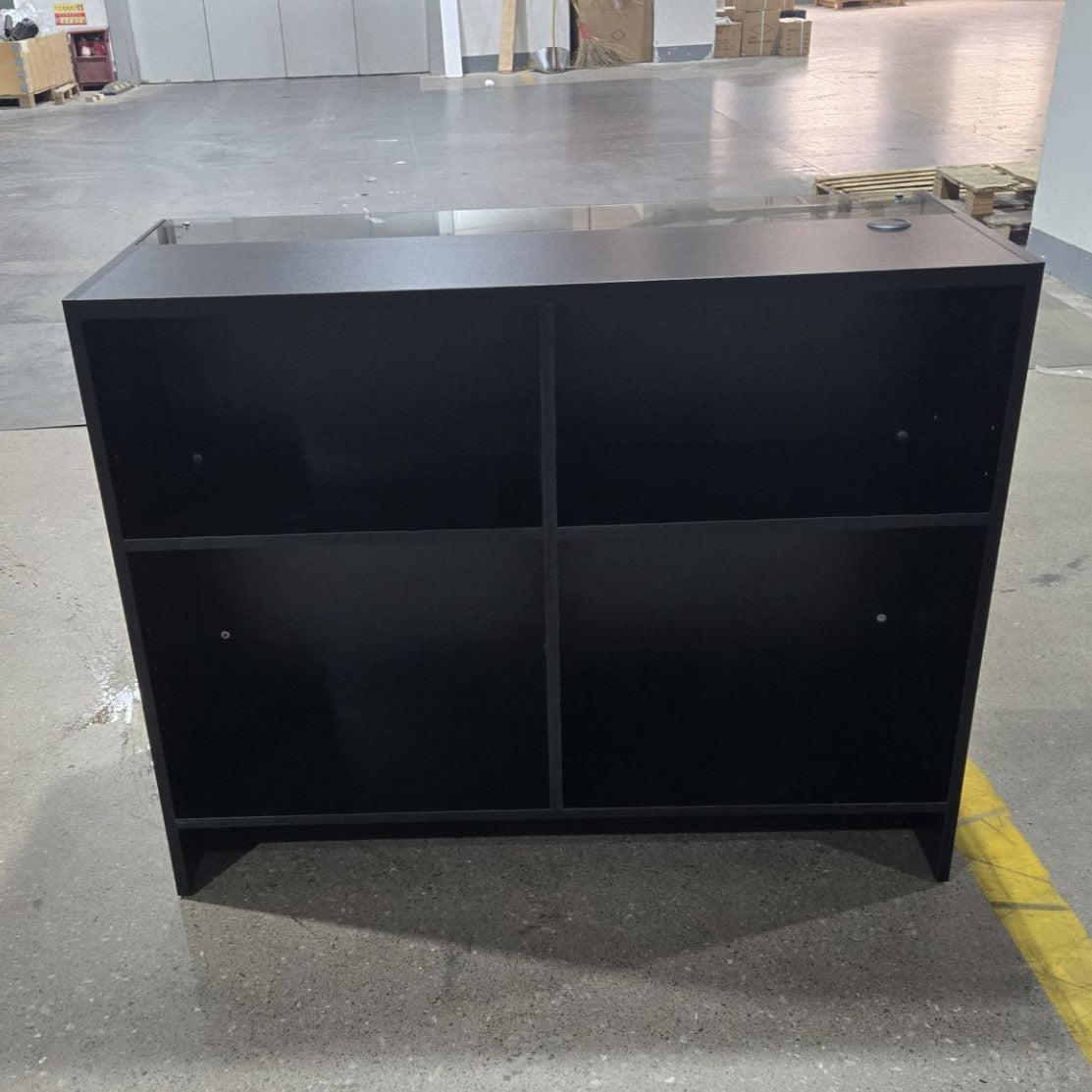 Retail Counter with Shelves and Glass Top 1200mm
