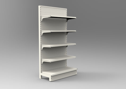 1800Hx1200W White Retail Shelving Single Sided