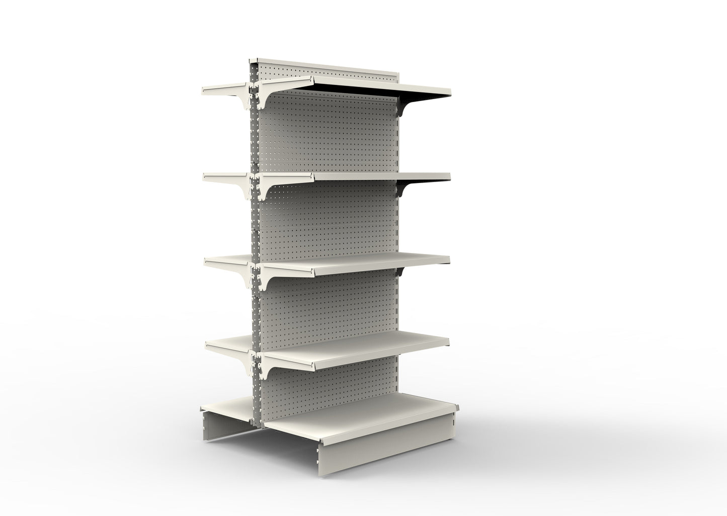1800Hx1200W White Retail Shelving Double Sided