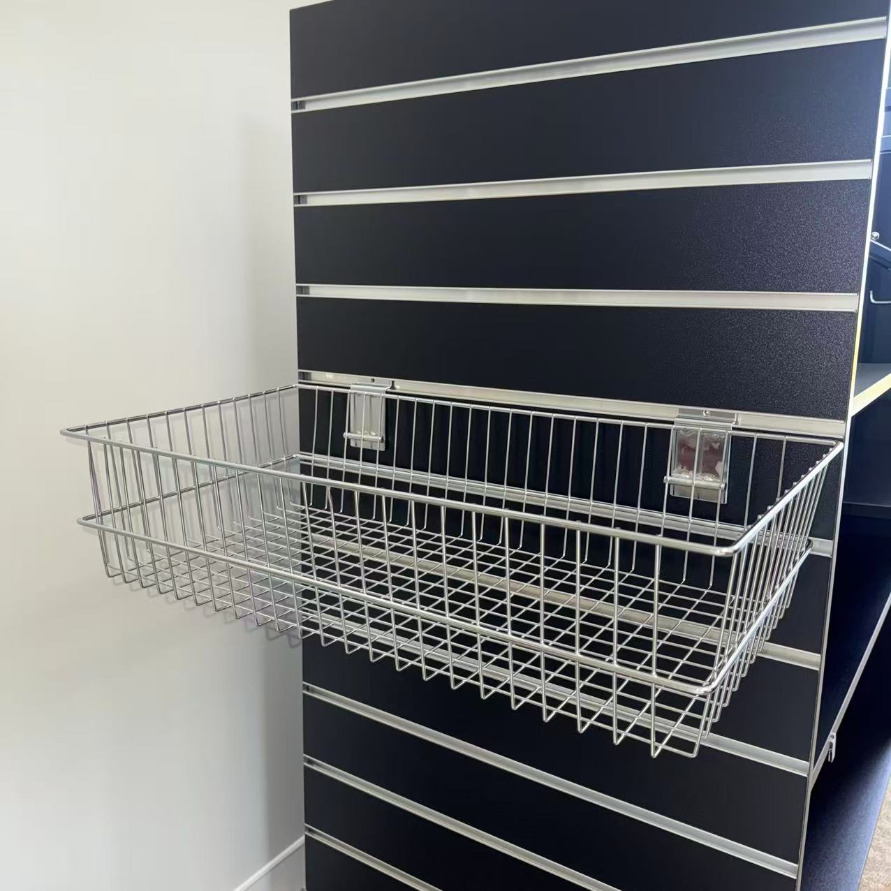 Chrome Slatwall Basket 600x300x150mm
