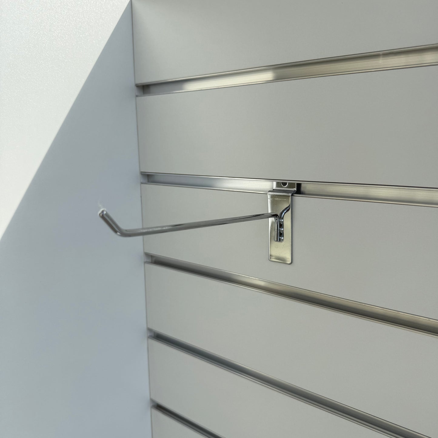 200mm Heavy Duty Chrome Slatwall Hook