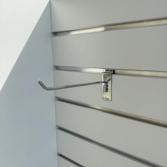 200mm Heavy Duty Chrome Slatwall Hook