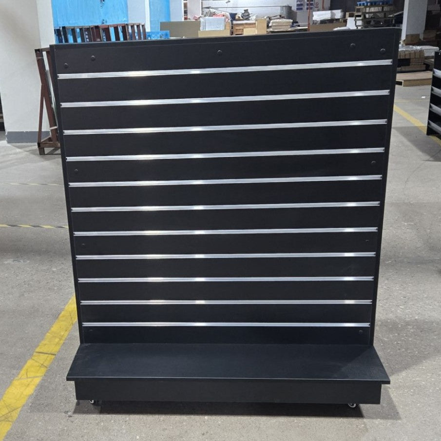 Black Double Sided Centre Bay Gondola with Wheels