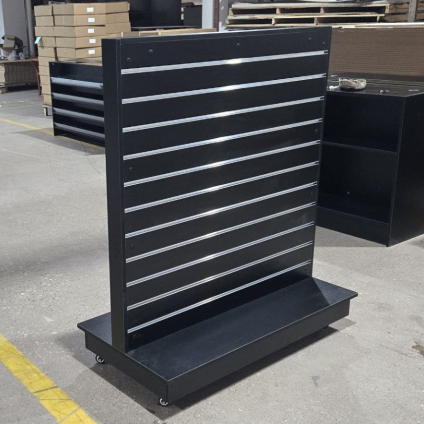 Black Double Sided Centre Bay Gondola with Wheels