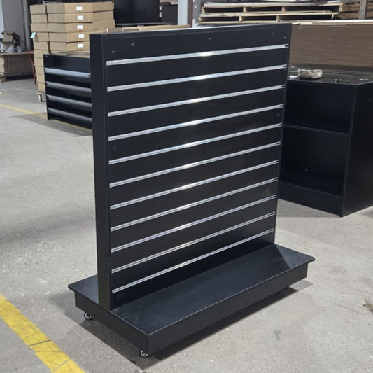 Black Double Sided Centre Bay Gondola with Wheels